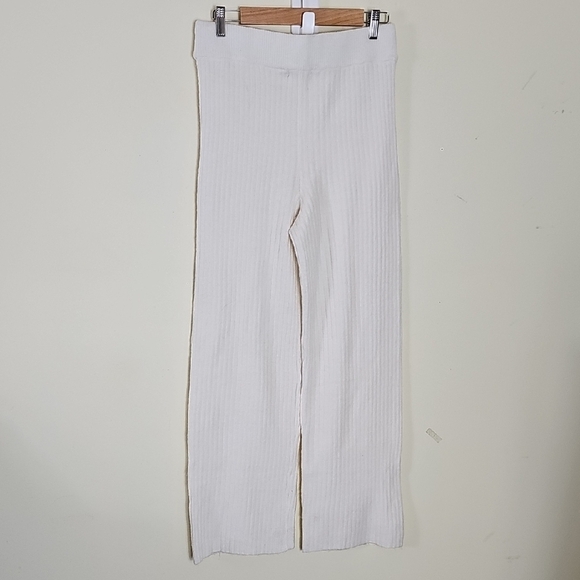 H&M High Waisted Wool Blend Cream  KNIT PANTS W0men's - Picture 6 of 11
